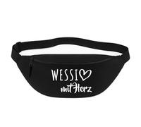 Huuraa Bum Bag Wessi mit Herz Gift Crossbody Bag Black 2.5 liters Wessi mit Herz Gift idea