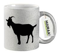 Huuraa Coffee Mug Goat Gift Mug Silver 330ml Goat Present