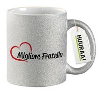 Huuraa Coffee Mug Migliore Fratello Gift Mug Silver 330ml Migliore Fratello Present