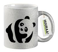 Huuraa Coffee Mug Panda Gift Mug Silver 330ml Panda Present