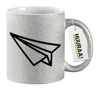 Huuraa Coffee Mug Paper Plane Gift Mug Silver 330ml Paper Plane Present