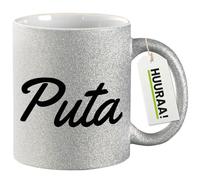 Huuraa Coffee Mug Puta Gift Mug Silver 330ml Puta Present