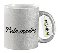 Huuraa Coffee Mug Puta Madre Gift Mug Silver 330ml Puta Madre Present