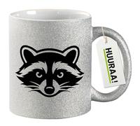 Huuraa Coffee Mug Raccoon Gift Mug Silver 330ml Raccoon Present