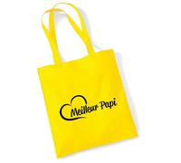 Huuraa Cotton bag Meilleur Papi Gift fabric bag Yellow 10 liters cotton Meilleur Papi Present