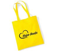 Huuraa Cotton bag Mejor Abuelo Gift fabric bag Yellow 10 liters cotton Mejor Abuelo Present