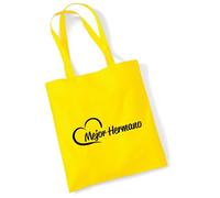 Huuraa Cotton bag Mejor Hermano Gift fabric bag Yellow 10 liters cotton Mejor Hermano Present