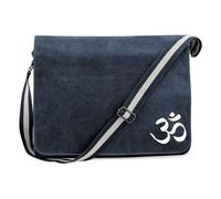 Huuraa Crossbody bag Hinduism Om Gift laptop bag vintage navy 14 liters canvas Hinduism Om Present