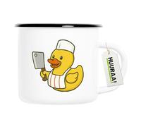 Huuraa Enamel Mug Butcher Rubber Duck Gift Coffee Mug Vintage 300ml Butcher Rubber Duck Gift idea