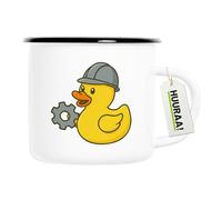 Huuraa Enamel Mug Mechanical Engineering Rubber Duck Gift Coffee Mug Vintage 300ml Mechanical Engineering Rubber Duck Gift idea