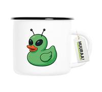 Huuraa Enamel Mug Rubber Duck Alien Gift Coffee Mug Vintage 300ml Rubber Duck Alien Gift idea