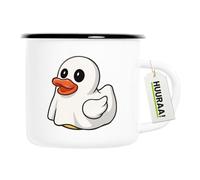 Huuraa Enamel Mug Rubber Duck Ghost Gift Coffee Mug Vintage 300ml Rubber Duck Ghost Gift idea