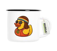 Huuraa Enamel Mug Rubber Duck Hippie Gift Coffee Mug Vintage 300ml Rubber Duck Hippie Gift idea