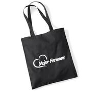 Huuraa Jute bag Mejor Hermano Gift bag Black 10 liters cotton Mejor Hermano Gift idea