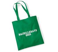 Huuraa Shopping bag Bachillerato 2027 Gift bag Kelly Green 10 liters cotton Bachillerato 2027 Present