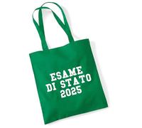Huuraa Shopping bag Esame di Stato 2027 Gift bag Kelly Green 10 liters cotton Esame di Stato 2027 Present