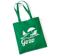 Huuraa Shopping bag Gozo Malta Gift bag Kelly Green 10 liters cotton Gozo Malta Present