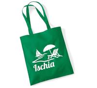 Huuraa Shopping bag Ischia Italy Gift bag Kelly Green 10 liters cotton Ischia Italy Present
