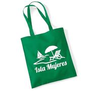 Huuraa Shopping bag Isla Mujeres Mexico Gift bag Kelly Green 10 liters cotton Isla Mujeres Mexico Present