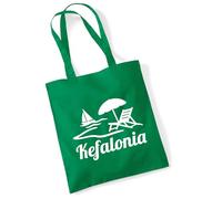 Huuraa Shopping bag Kefalonia Greece Gift bag Kelly Green 10 liters cotton Kefalonia Greece Present
