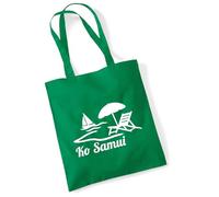 Huuraa Shopping bag Ko Samui Thailand Gift bag Kelly Green 10 liters cotton Ko Samui Thailand Present
