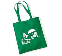 Huuraa Shopping bag Mahe Seychelles Gift bag Kelly Green 10 liters cotton Mahe Seychelles Present
