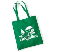 Huuraa Shopping bag Zakynthos Greece Gift bag Kelly Green 10 liters cotton Zakynthos Greece Present