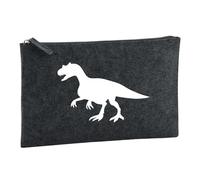 Huuraa Toiletry Bag Allosaurus Gift Cosmetic Bag Charcoal 1 Liter Felt Allosaurus Gift idea