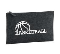 Huuraa Toiletry Bag Basketball Ball Gift Cosmetic Bag Charcoal 1 Liter Felt Basketball Ball Gift idea