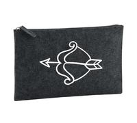 Huuraa Toiletry Bag Cupid's Arrow Gift Cosmetic Bag Charcoal 1 Liter Felt Cupid's Arrow Gift idea