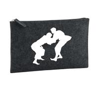 Huuraa Toiletry Bag Judo Gift Cosmetic Bag Charcoal 1 Liter Felt Judo Gift idea