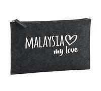Huuraa Toiletry Bag Malaysia My Love Gift Cosmetic Bag Charcoal 1 Liter Felt Malaysia My Love Gift idea