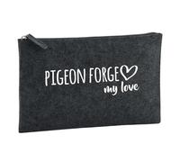 Huuraa Toiletry Bag Pigeon Forge My Love Gift Cosmetic Bag Charcoal 1 Liter Felt Pigeon Forge My Love Gift idea
