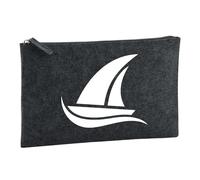 Huuraa Toiletry Bag Sailing Gift Cosmetic Bag Charcoal 1 Liter Felt Sailing Gift idea