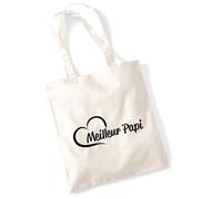 Huuraa Tote bag Meilleur Papi Gift fabric bag Natural 10 liters cotton Meilleur Papi Souvenir