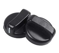Huusuei 5 Pieces Kitchen Black Plastic Oven Control Knobs