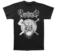 HUUXUXQ Ensiferum Men's Sword & Axe T Shirt Black(Large)