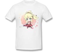 HUUXUXQ Fate Grand Order 3D Print Short Sleeve Fashion T Shirt for Men 100% Cotton (Large)