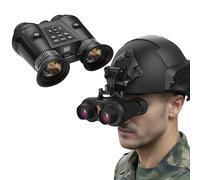 HUVIOVED Night Vision Goggles for Adults, 3DVR Helmet Mounted Night Vision Binoculars/Night Vision Scope with 3D 8K Photo & 4K Video, 6X Zoom, for Outdoor Adventure, Include Dual 32GB TF Cards,B