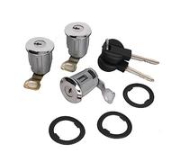HUVNEXA 1 Set Left Right Door Lock Cylinder Set 2 Keys, for Citroen, Berlingo Xsara Picasso, for Peugeot, for Partner, 1996-2007 9170G3 252522 Car Door Hinge(1 Left 2 Right)