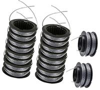 HUVNEXA 10 PCS String Trimmer Spools, Grass Trimmers Refill Weed Eater String Compatible with Green works SB00L00 ST60V ST60V-T0 String Trimmer Replacement Spool 0.08 Inch Trimmer Line Replacement Tri