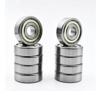 HUVNEXA 10pcs 6200 2rs Zz 10 * 30 * 9mm 6200zz Ddu 2z Inner Diameter 10mm Chrome Steel Deep Groove Ball Tapered Roller(10pcs 6200 Zz)