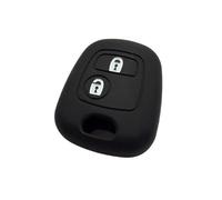 HUVNEXA 2 Button Silicone Key Cover, for Citroen, C1 C2 C3 C4 XSARA, PICASSO, for Peugeot, 106 107 206 207 307, for Toyota, AYGO Car Key Case(Black)