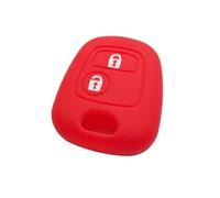 HUVNEXA 2 Button Silicone Key Cover, for Citroen, C1 C2 C3 C4 XSARA, PICASSO, for Peugeot, 106 107 206 207 307, for Toyota, AYGO Car Key Case(Red)