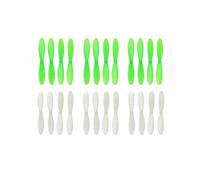 HUVNEXA 24pcs H107L H107C H107D X4 Quadcopter, for HUBSAN, Propellers H107-A02 Drone Replacement Propeller Blades(Green white 24pcs)