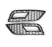 HUVNEXA 2x Glossy Black Honeycomb Mesh Car Front Bumper Fog Light Grille Cover, for, A4 B8.5 2013-2016 Lamp Grill Car Fog Light Grille Cover(Black)