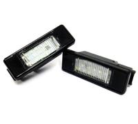 HUVNEXA 2x LED Licence Number Plate Light White, for C2 C4 C5 C6 C8 Dispatch Jumpy 106 307 308 406 407 607 807 Expert RCZ Car Number Plate Light