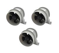 HUVNEXA 3 Pieces Marine 12V Quiet Blower Water Resistant High Air Flow-4 Inch Marine Blower