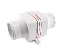 HUVNEXA 4" 100mm 270CFM In Line Bilge Blower Fan DC 12V 24V 4 Blade Marine Boat RV Air Exhaust SFIB1-270-01 SFIB2-270-01 White Marine Blower(24V 1Piece)