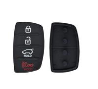 HUVNEXA 4 Buttons Rubber Car Key Cover Pad Repair Car Key Shell Replacement Fob Case Skin, for Hyundai, Tucson, Santa fe / ix45, Sonata i40 Car Key Case